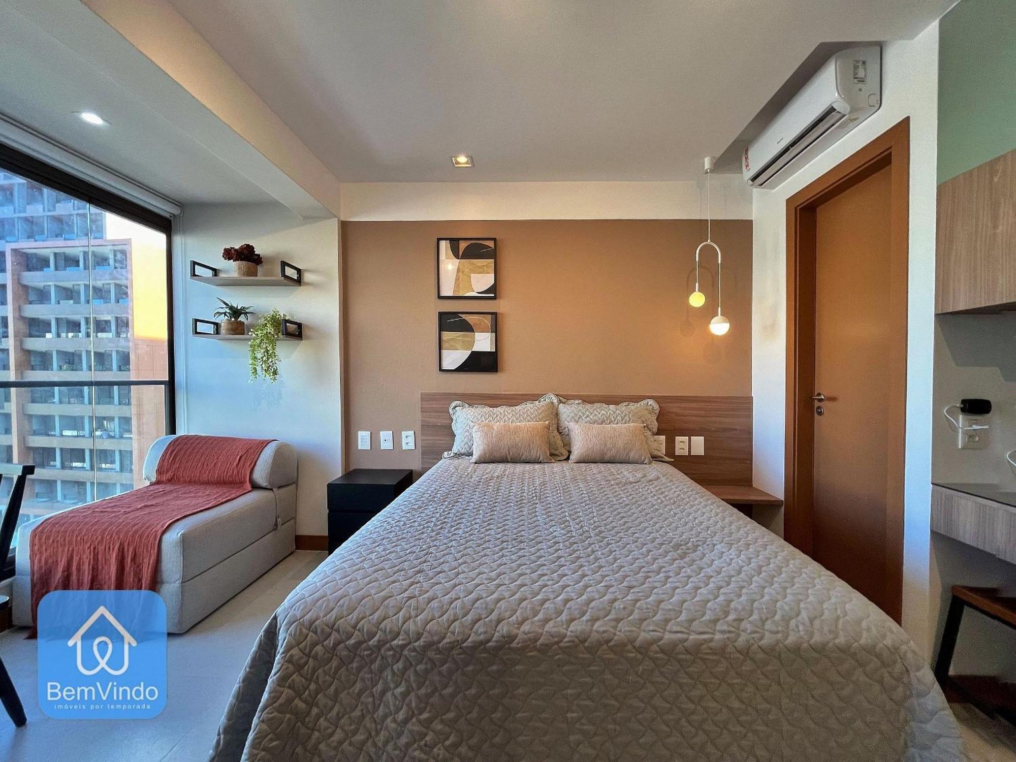 Apartamento Estudio De Luxo Completo No Zn Barra *