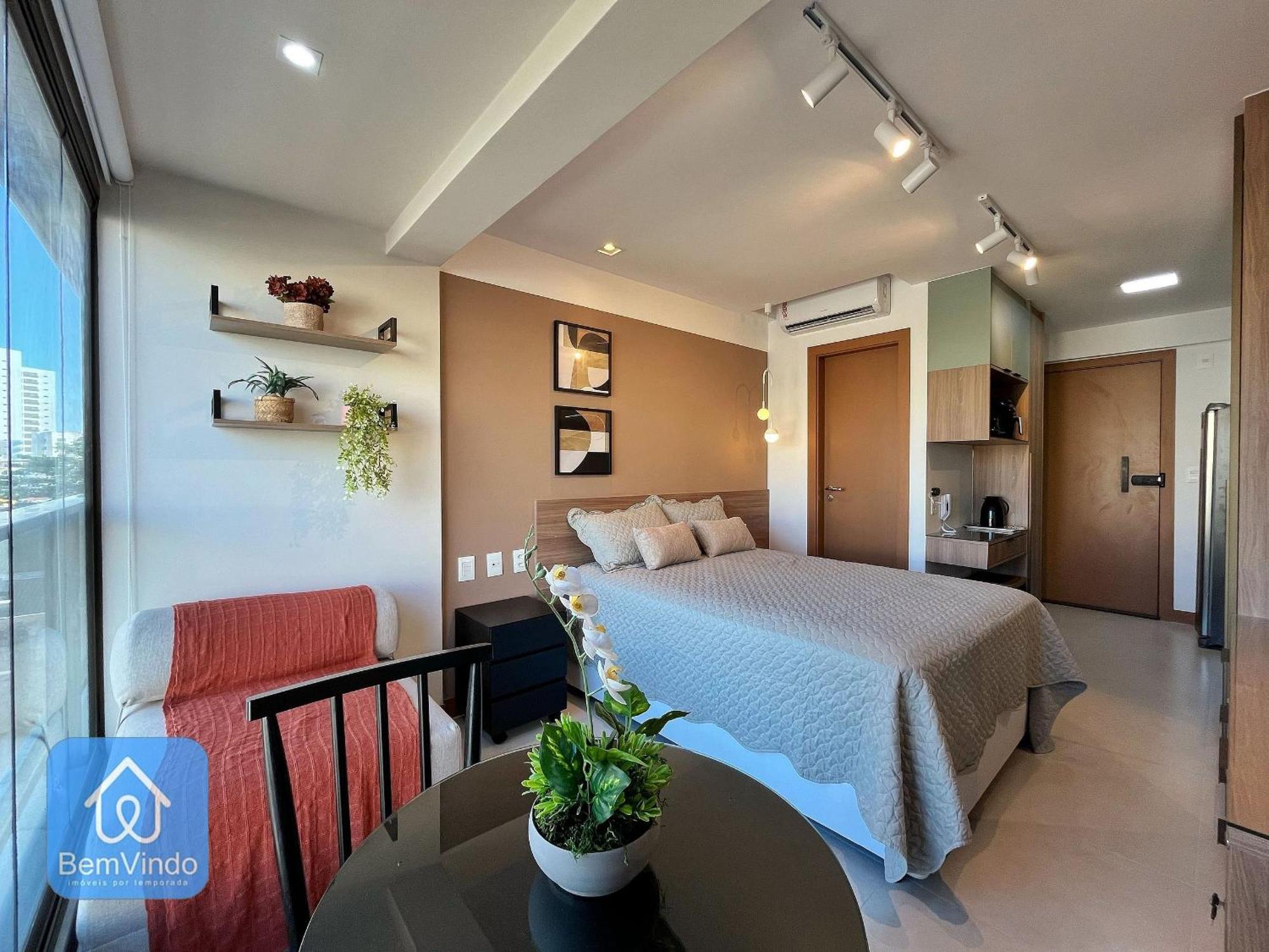 Apartamento Estudio De Luxo Completo No Zn Barra *