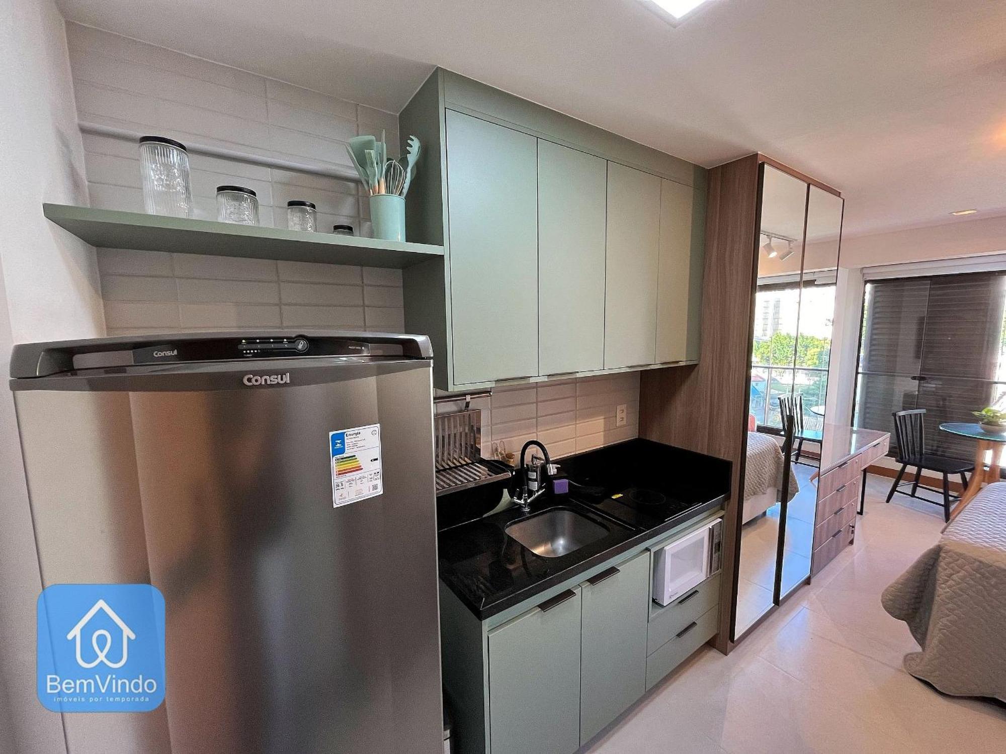 Apartamento Estudio De Luxo Completo No Zn Barra